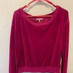 Juicy Couture off the shoulder velvet sweatshirt